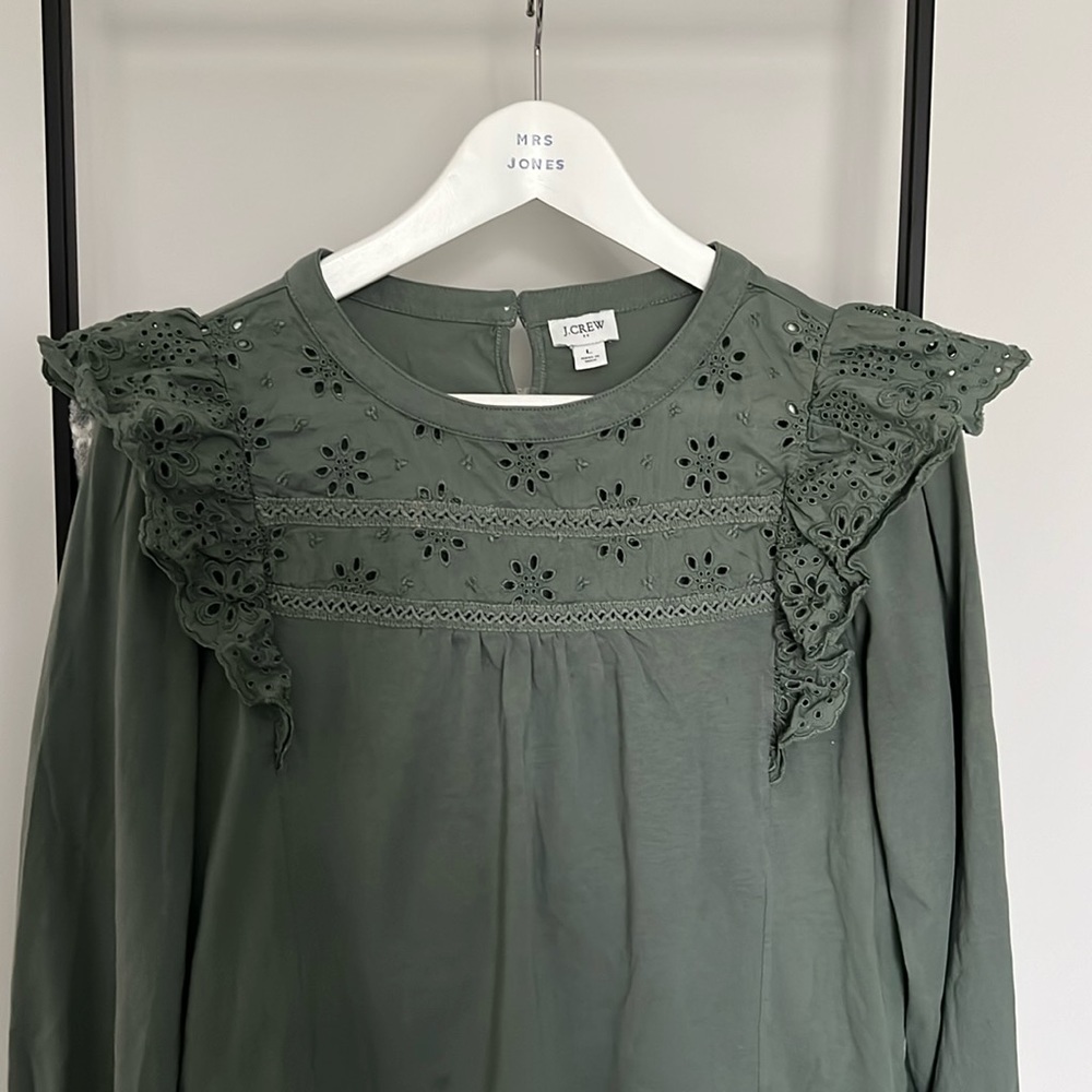 J. Crew Factory Cotton Eyelet Top